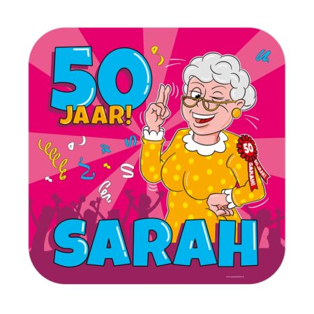 Paperdreams Huldeschild - Sarah cartoon | Paperdreams