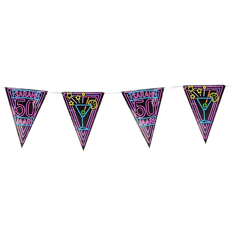 Paperdreams Neon party vlag Sarah | Paperdreams