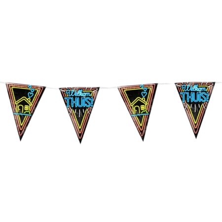 Paperdreams Neon party vlag Welkom thuis | Paperdreams