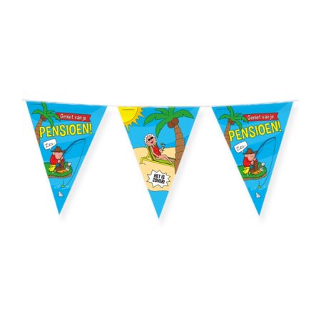 Paperdreams Party vlag Pensioen cartoon | Paperdreams