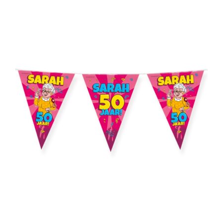 Paperdreams Party vlag - Sarah cartoon | Paperdreams