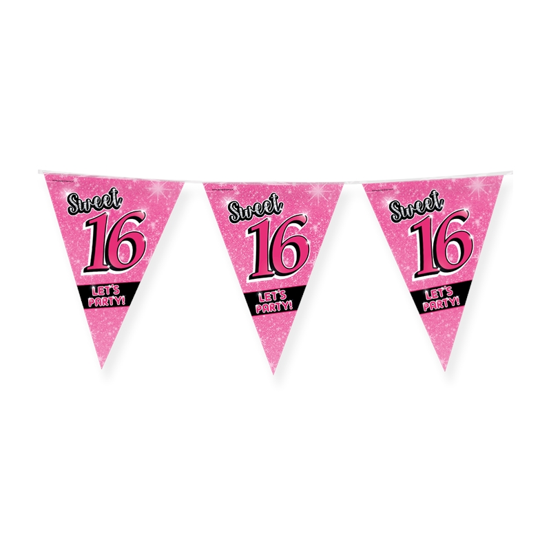 Paperdreams Party vlag - Sweet 16 | Paperdreams