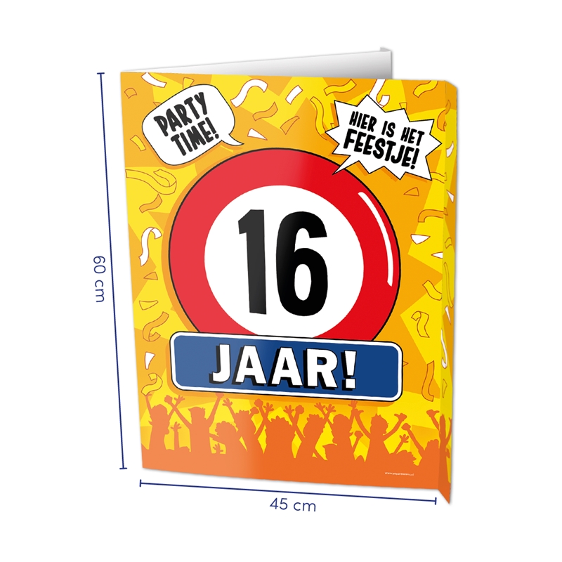 Paperdreams Window signs - 16 jaar | Paperdreams
