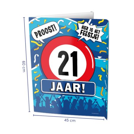Paperdreams Window signs - 21 jaar | Paperdreams