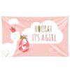 Paperdreams XXL vlag - Newborn baby girl | Paperdreams