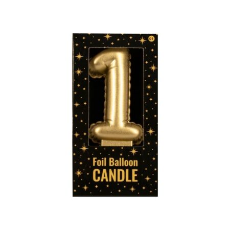 Paperdreams folie ballon kaars goud - 1 | Paperdreams