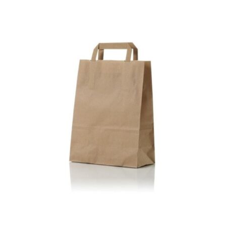 Papieren draagtas bruin 32x14x42cm 50st | Merkloos