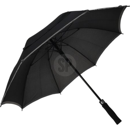 Paraplu Zwart met grijze rand Ø104cm | Pioneer