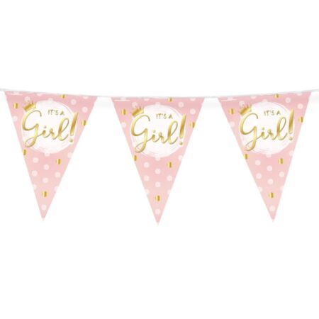 Party vlag folie - It's a girl! | Paperdreams
