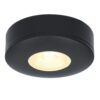 Pavo LED Platte opbouwspot - 3W 300 Lumen - 2700K Warm Wit - Lage opbouwhoogte 23mm (meubelspot) - Dimbaar - Rond - IP44 voor binnen en buiten - Zwart | HOFTRONIC