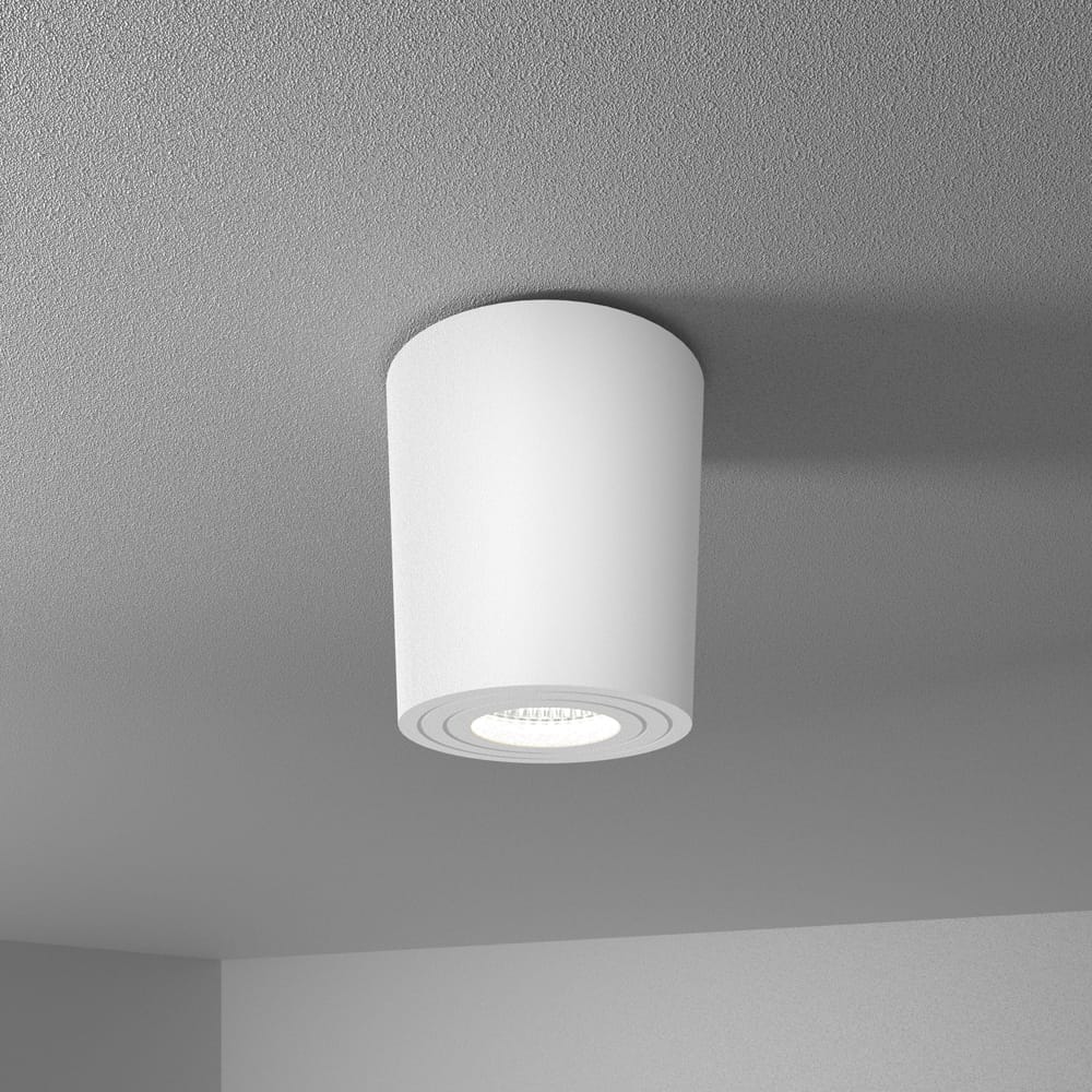 Paxton LED Opbouwspot - 4 Watt 345 Lumen - 6500K daglicht wit - GU10 - Badkamer Opbouwspot - Dimbaar - IP64 Waterdicht - Rond - Voor binnen en buitengebruik - Wit | HOFTRONIC