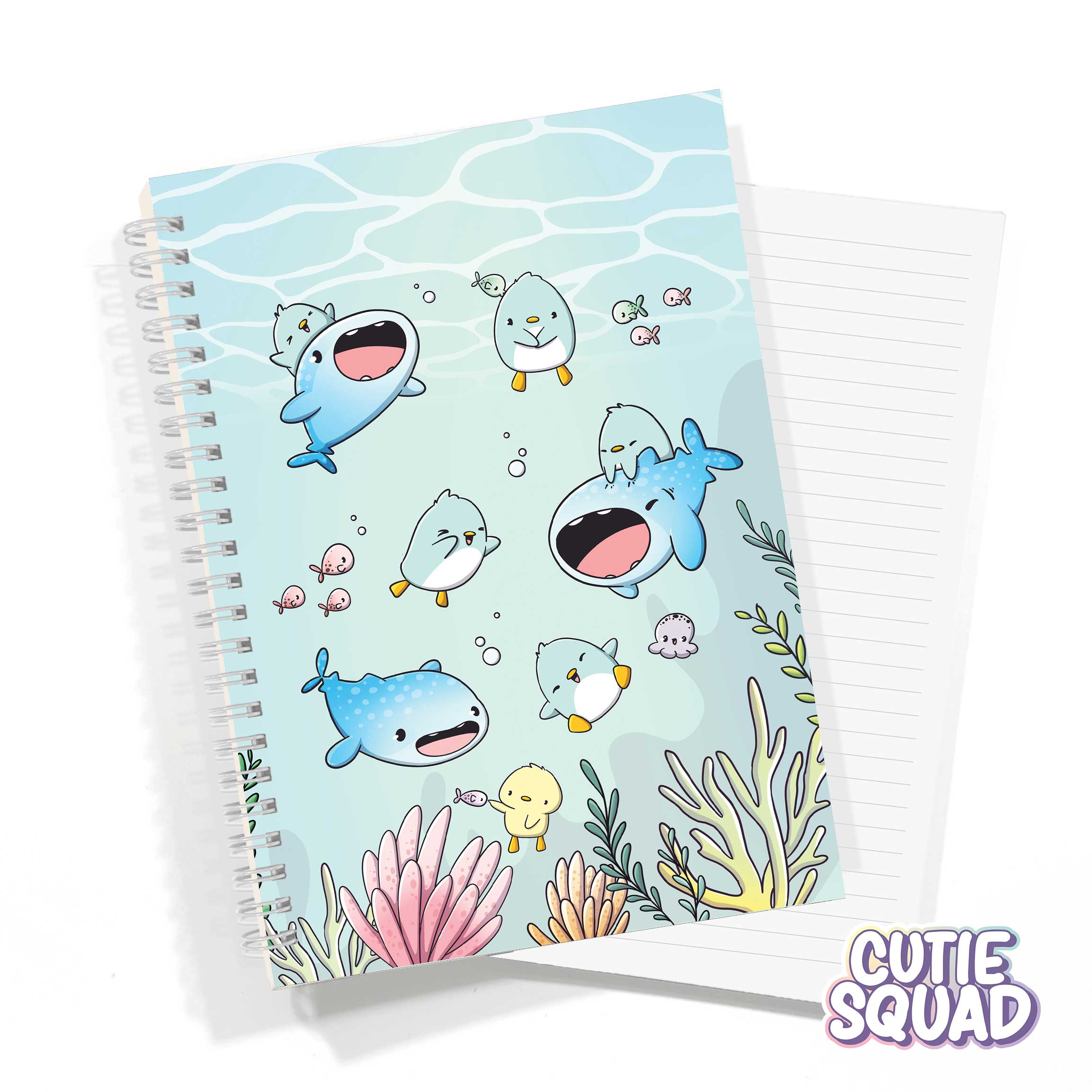 Penguins and Whales Notebook A5 - CutieSquad | CutieSquad