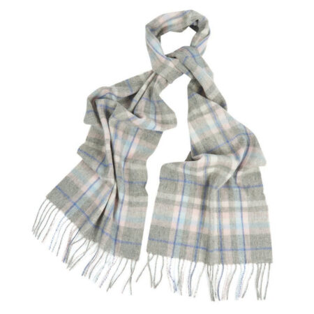 Penshaw check scarf grey/pink | Barbour