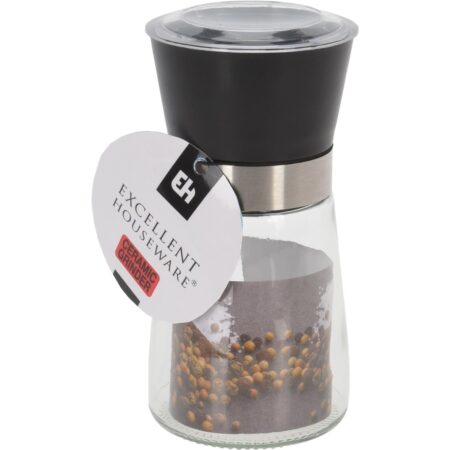 Peper/zoutmolen glas Ø6