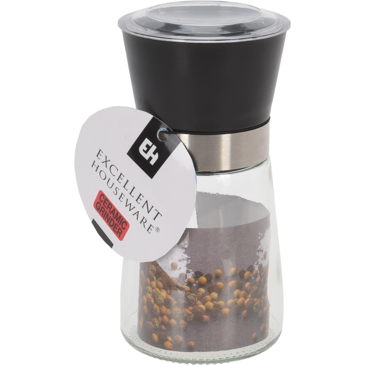 Peper/zoutmolen glas Ø6