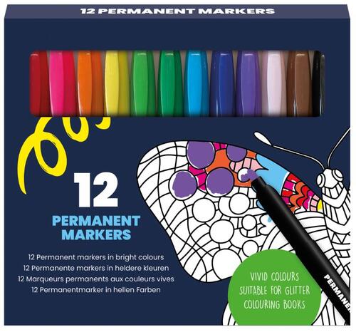 Permanent Markers - Set van 12 stuks | ImageBooks
