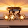 Petal - LED Plafondlamp - 3 spots - Rond - E14 Fitting - Kantelbaar & Draaibaar - Zwart | HOFTRONIC