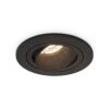 Philadelphia LED inbouwspot - Dimbaar - Incl. GU10 - 2700K - 4 Watt - Zwart - Kantelbaar - IP20 voor binnen - Rond | HOFTRONIC
