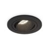 Philadelphia LED inbouwspot - Dimbaar - Incl. GU10 - 2700K - 4 Watt - Zwart - Kantelbaar - IP20 voor binnen - Rond | HOFTRONIC