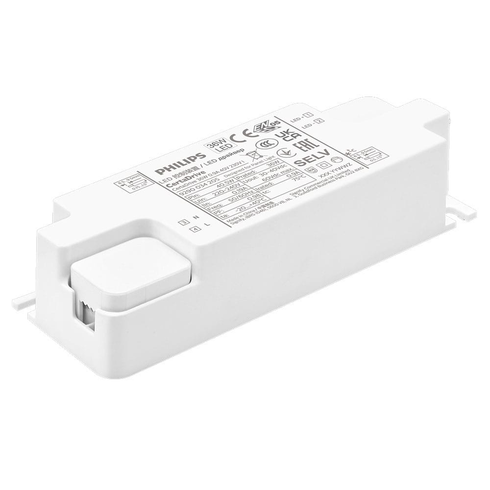 Philips LED Paneel transformator - 36 Watt - Philips Certadrive - DC connector - LED trafo - IP20 voor binnen | Philips