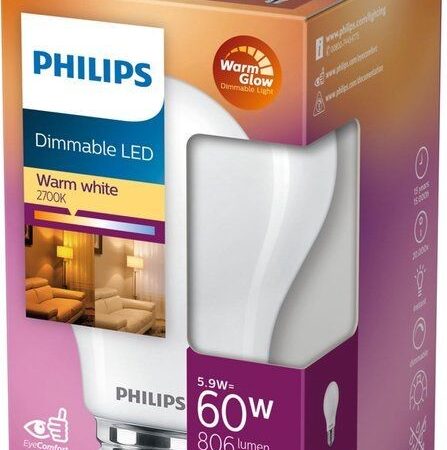Philips Led Lamp E27 60w 806lm Peer Mat | Philips