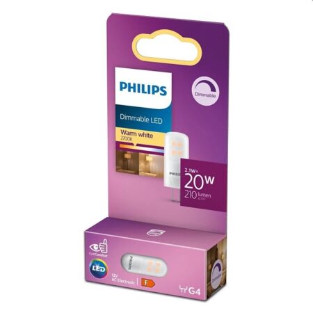 Philips Led Lamp G4 20W 210Lm Capsule Dimbaar | Philips