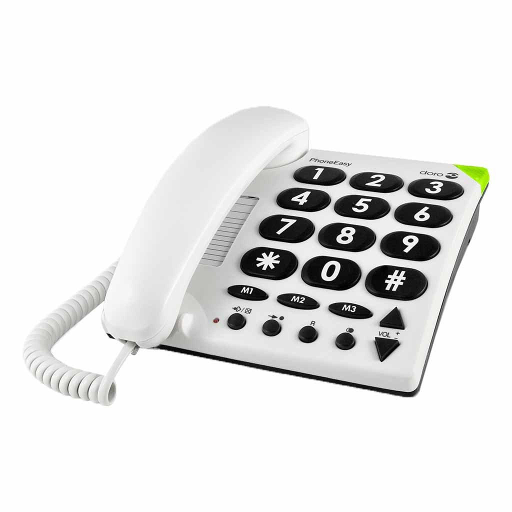 PhoneEasy Seniorentelefoon met grote toetsen voor eenvoudig gebruik - 3 directe oproep toetsen voor familie | Doro | Doro