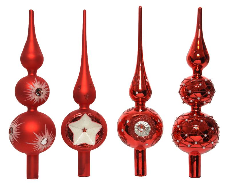 Piek glas kerstrood 31cm | Decoris