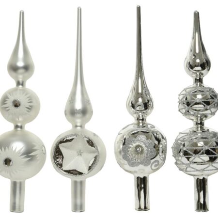 Piek glas zilver 31cm | Decoris