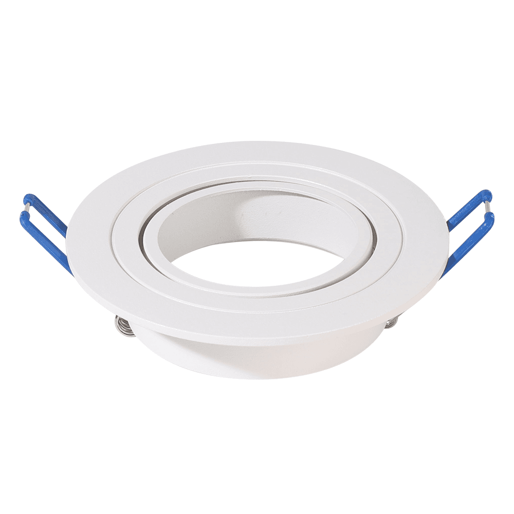 Pittsburg - LED Inbouwspot - Kantelbaar armatuur - Diameter 93mm - GU10 Fitting incl. lamphouder - Rond - IP20 voor binnen - Wit | HOFTRONIC