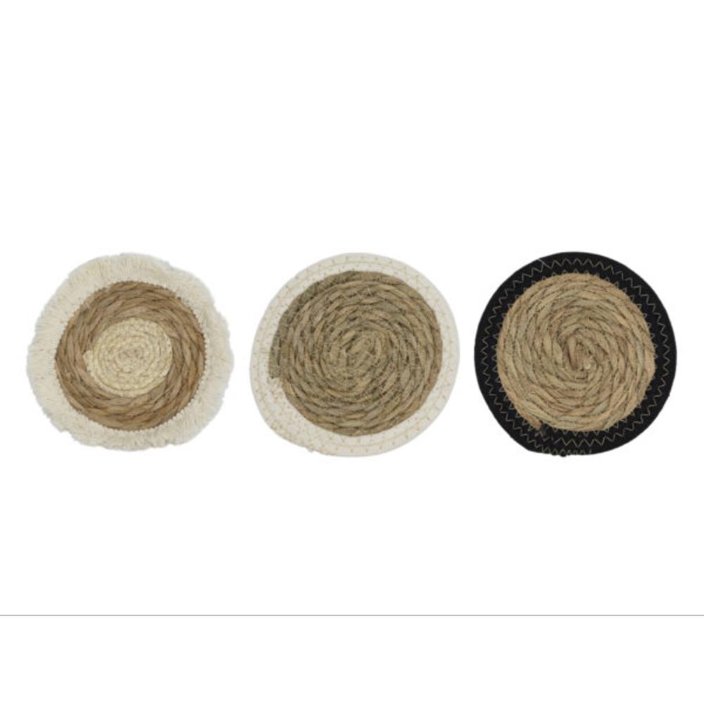 Placemat Ø17cm zeegras/katoen | Svenska Living