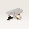 Plafondlamp Telesto bianco II - AR111-fitting - IP20 voor binnen - Wit - Aluminium - Dubbele spotlight | LUSENZ