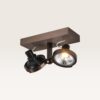 Plafondlamp Telesto bronzo II - AR111-fitting - IP20 voor binnen - Brons - Aluminium - Dubbele spotlight | LUSENZ
