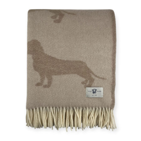 Plaid wol Teckel Sand/ coffee | Belpo Leather Care