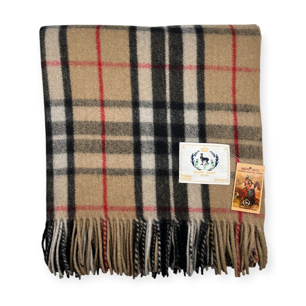 Plaid wol Thomson Camel | Belpo Leather Care