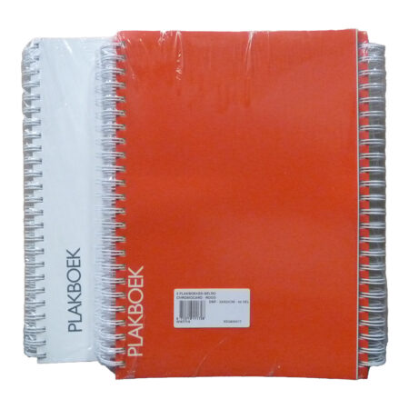Plakboek dubbelspiraal 5 st. rood of wit | Merkloos