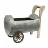 Plantenbak metalen vat op wieltjes | Primus Handcraft