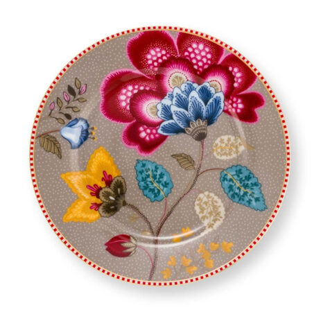 Plate Blooming Tales fantasy Khaki 17cm | PiP Studio
