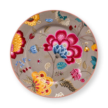 Plate Blooming Tales fantasy Khaki 32cm | PiP Studio