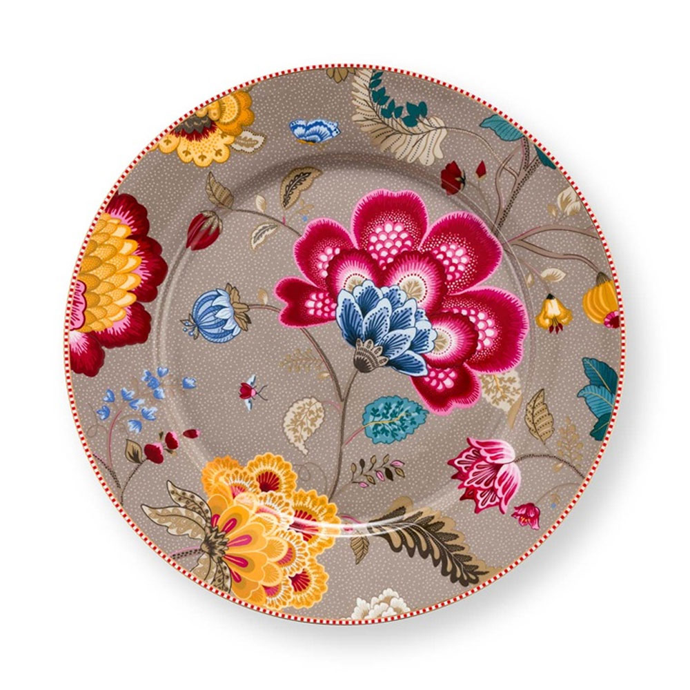 Plate Blooming Tales fantasy Khaki 32cm | PiP Studio