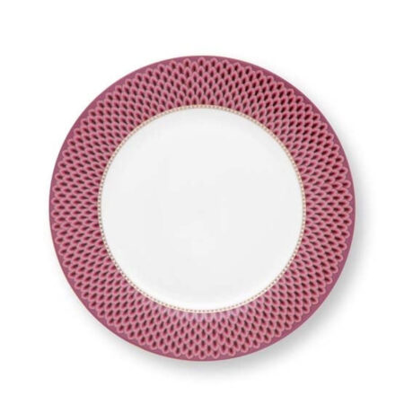 Plate Flower Festival Dark Pink 26.5 cm | PiP Studio
