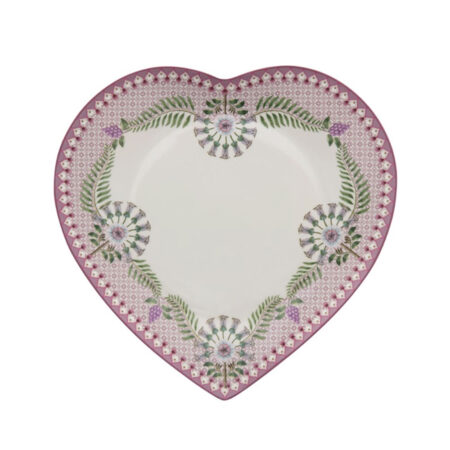 Plate Heart Shape Lila White 21.5cm | PiP Studio