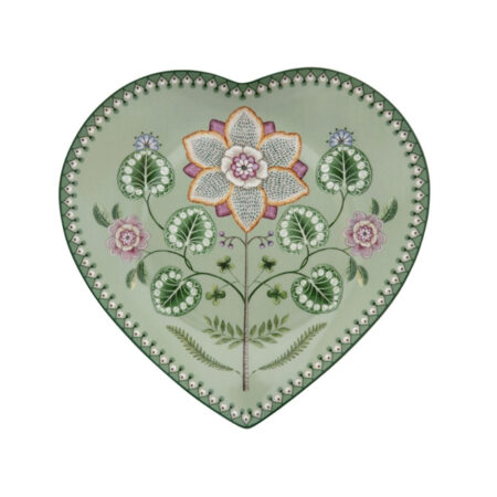 Plate Heart Shape green 21.5cm | PiP Studio