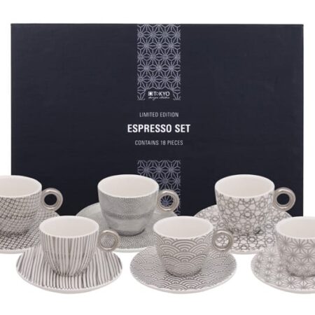 Platina Espresso Set Nippon Tokyo Design Studio - 18-delig | Tokyo Design Studio