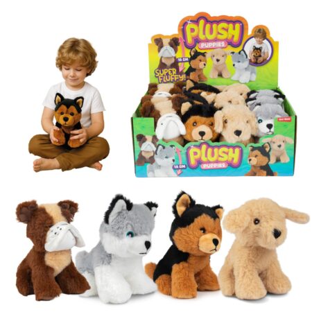 Pluche hond -Puppy- 15cm 4ass | Toi-Toys