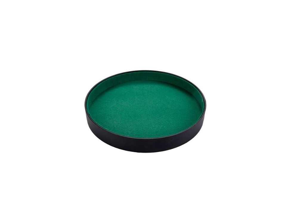 Pokerpiste 26cm zwart kunstleder | Longfield