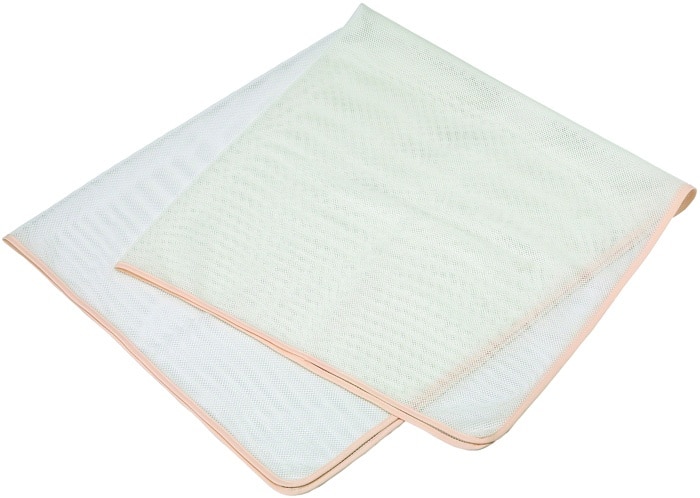 Polyester Rijst Kooknet - Wit met Beige Rand - 100 x 100cm | Tokyo Design Studio