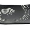 Porseleinen Bord - Black Maru - 20.5 x 14 cm | Geen Merk