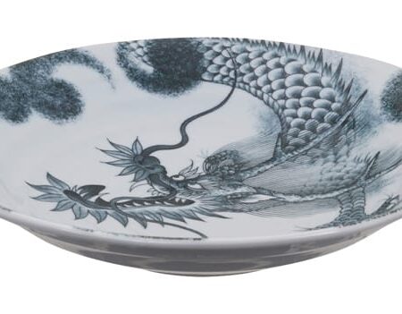 Porseleinen Bord met Draakontwerp - The Oriental Shop - 25.3 x 5.2 cm | Tokyo Design Studio