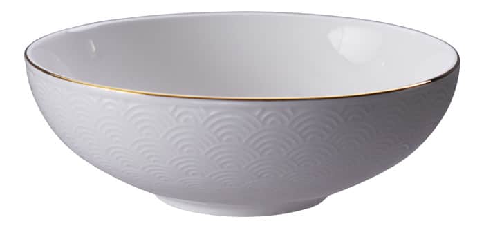 Porseleinen Kom Golven - Nippon White - 780ml 19 x 5.5cm | Tokyo Design Studio
